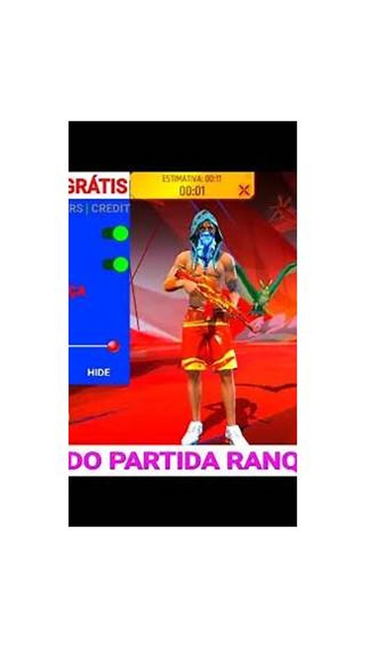 Tela de gameplay do hack grátis